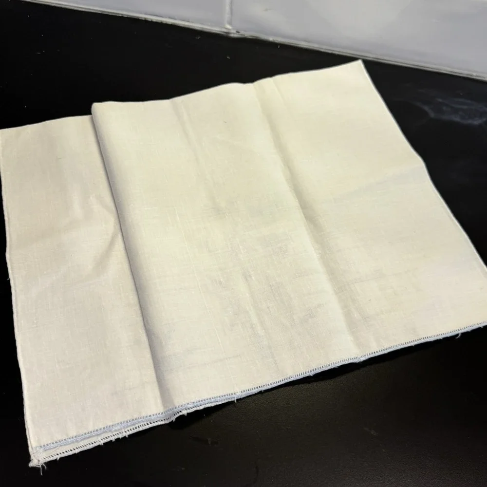 5 Piece Lot‎ Linen Handkerchief Tea Towel Pillowcase Cutwork Lace Handmade